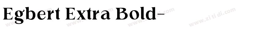 Egbert Extra Bold字体转换